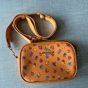 Coach Orange Floral Crossbody Bag